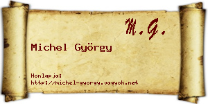Michel György névjegykártya