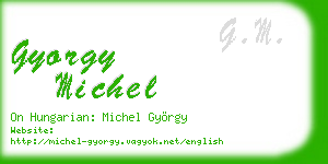 gyorgy michel business card